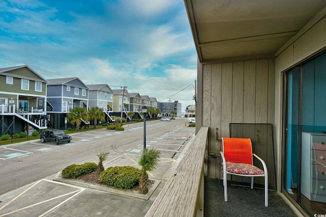 balcony with a residential view