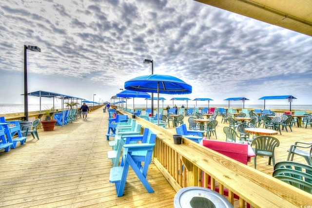 view of dock area