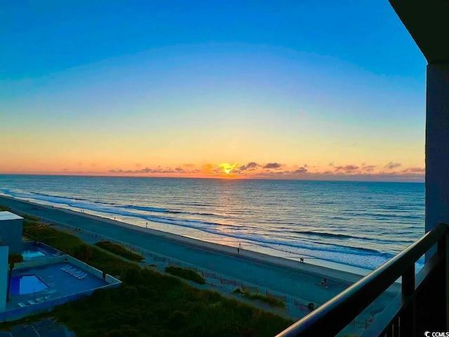 water view featuring a view of the beach