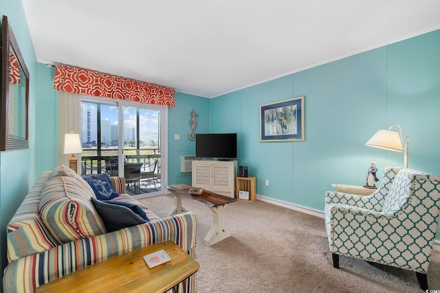 view of carpeted living room