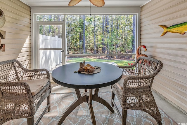 view of sunroom