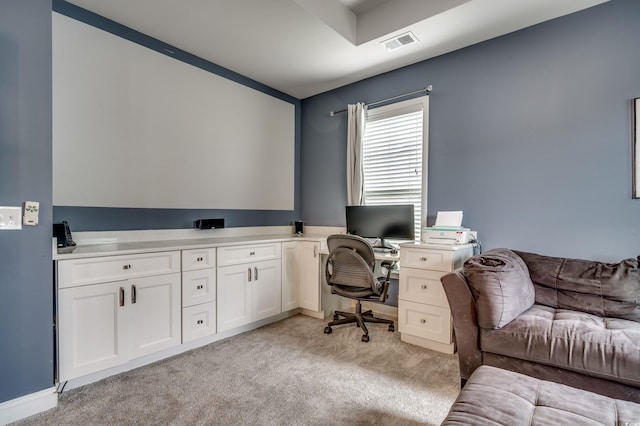 view of carpeted office