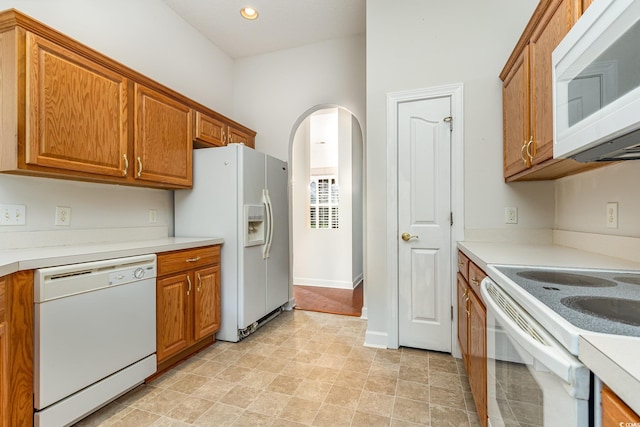 kitchen featuring white appliances