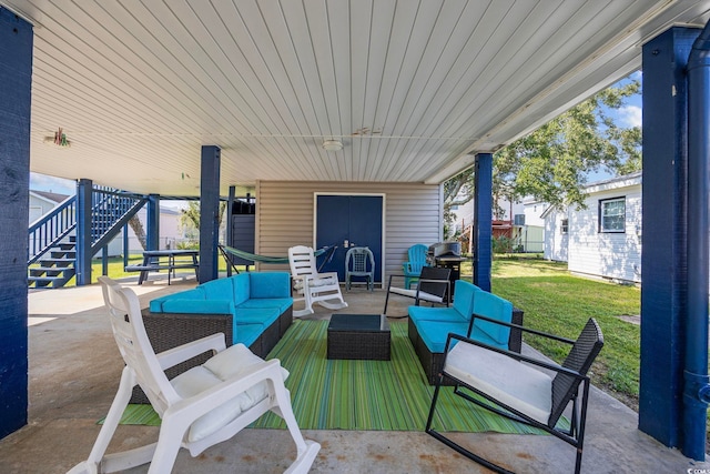 view of patio / terrace featuring outdoor lounge area