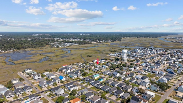 drone / aerial view with a residential view