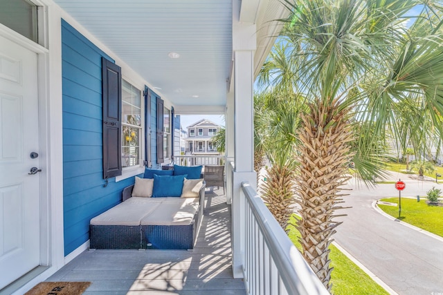 balcony with a porch