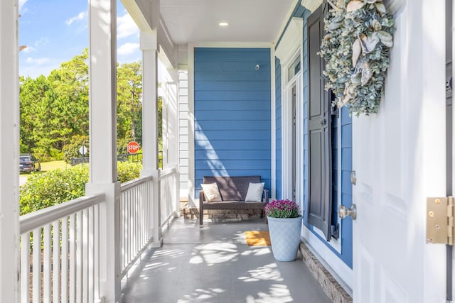 balcony with covered porch