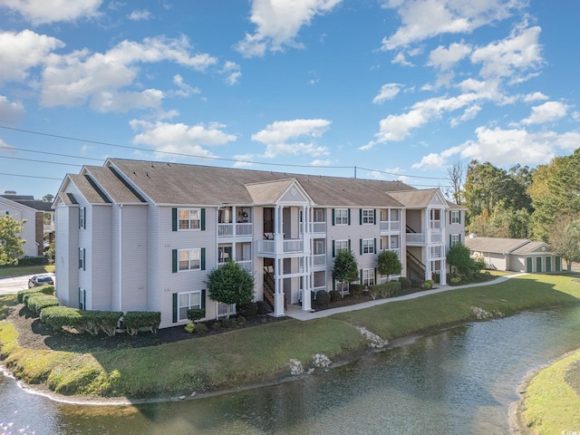 view of property featuring a water view