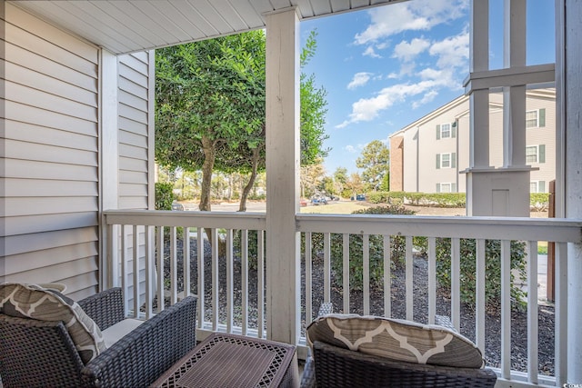 balcony with covered porch