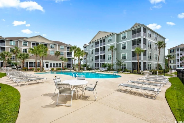 view of pool with a patio