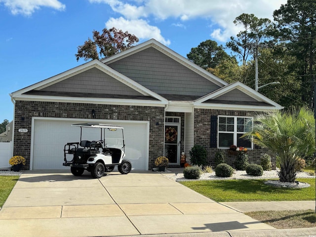 craftsman-style home with a garage