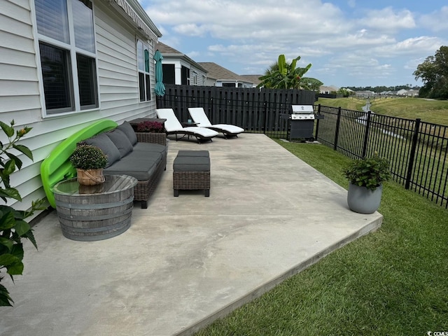 view of patio / terrace featuring area for grilling