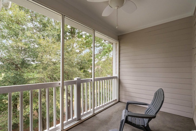 5750 Oyster Catcher Dr Unit 1134, North Myrtle Beach, SC 29582 - unfurnished sunroom with ceiling fan