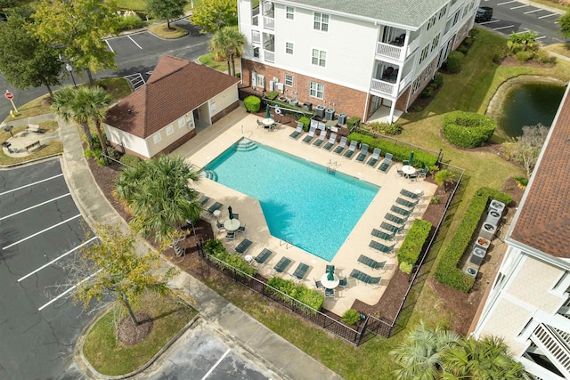 view of pool featuring a patio area