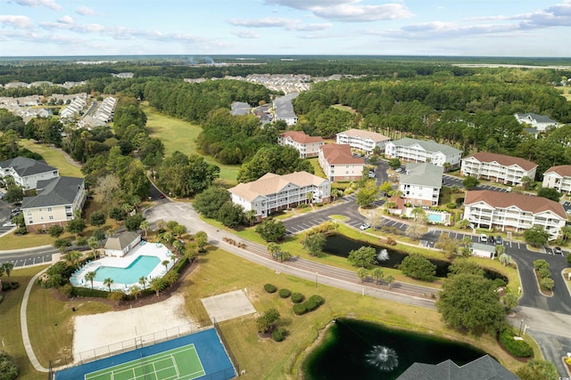 5750 Oyster Catcher Dr Unit 1134, North Myrtle Beach, SC 29582 - bird's eye view featuring a water view and a wooded view