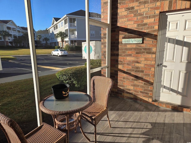 view of sunroom