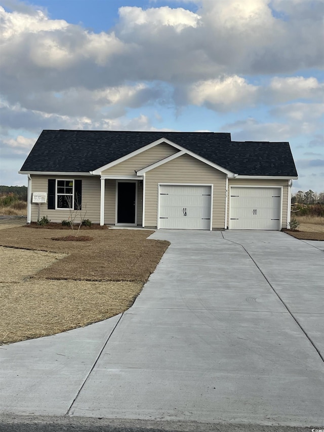 ranch-style house with a garage