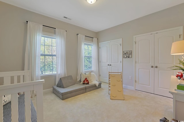 view of carpeted bedroom