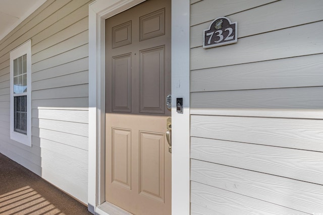 view of doorway to property