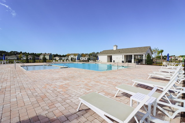 view of pool with a patio area