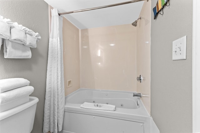 2701 S Ocean Blvd Unit 1817, North Myrtle Beach, SC 29582 - bathroom featuring a combined bath / shower with jetted tub and a textured wall