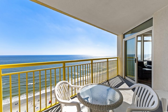 2701 S Ocean Blvd Unit 1817, North Myrtle Beach, SC 29582 - balcony featuring view of water and beach