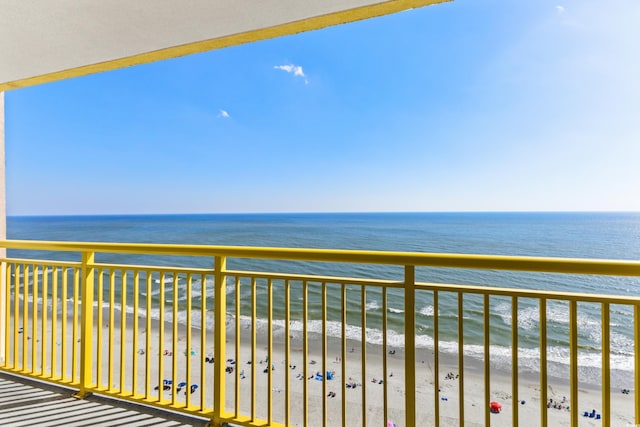 2701 S Ocean Blvd Unit 1817, North Myrtle Beach, SC 29582 - balcony with view of water and beach