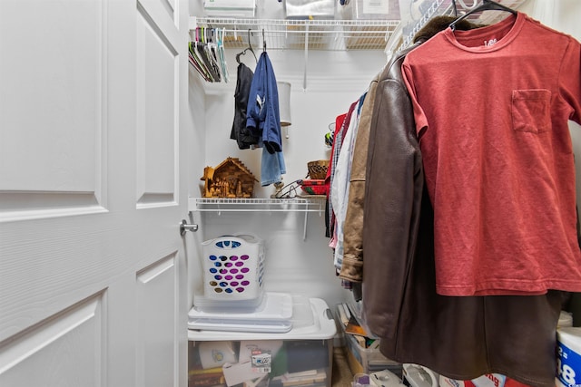 view of walk in closet