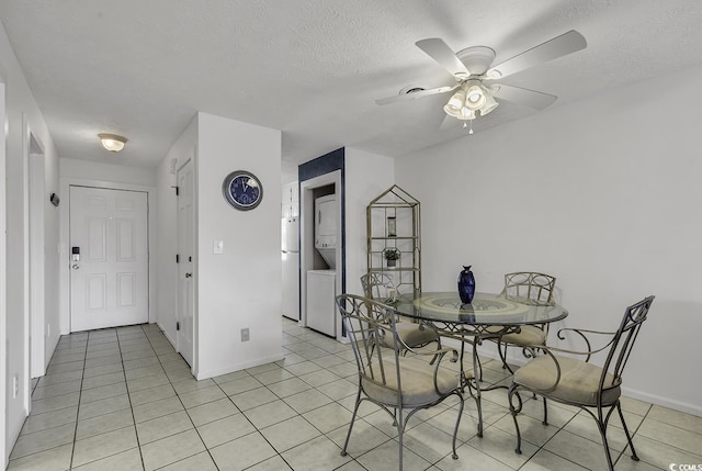 9621 Shore Dr Unit G219, Myrtle Beach, SC 29572 - dining room featuring a ceiling fan, light tile patterned floors, and a textured ceiling