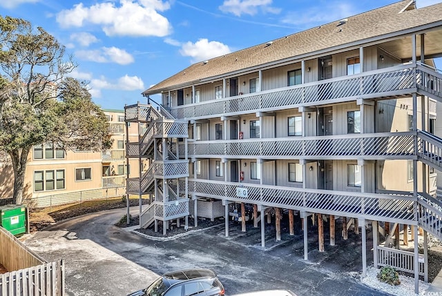 view of building exterior with a carport