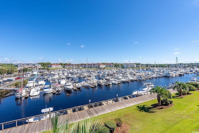 exterior space with a boat dock