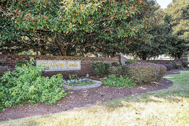 view of community sign