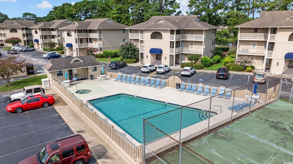 4278 Pinehurst Cir Unit W2, Little River, SC 29566 - pool with a residential view and fence