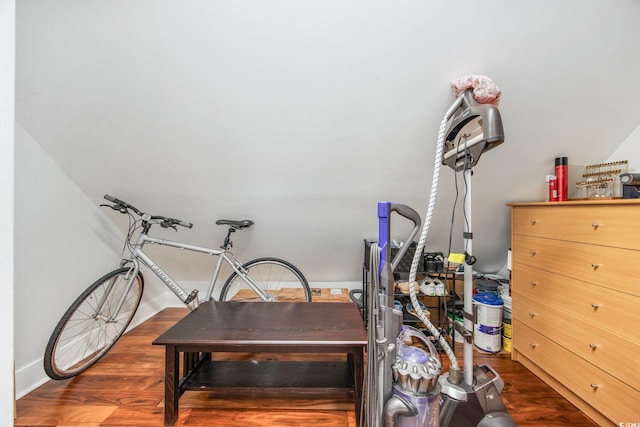 interior space with wood-type flooring