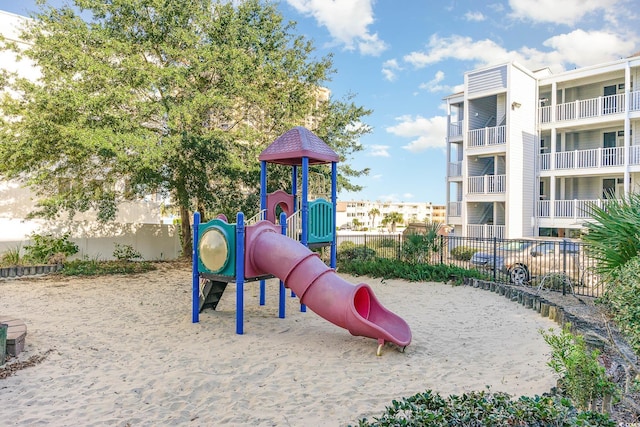 view of jungle gym