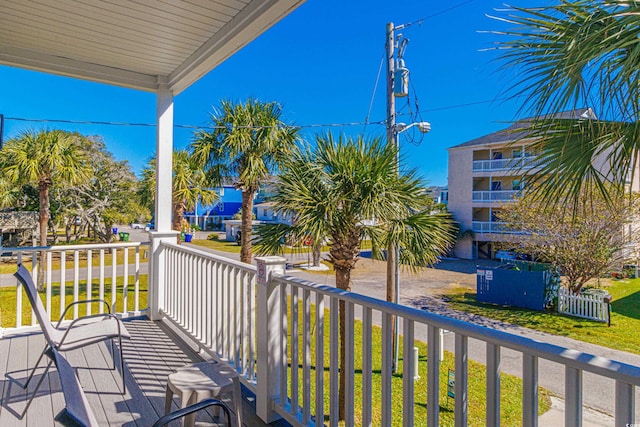 balcony with covered porch