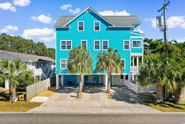 view of front of house featuring a garage