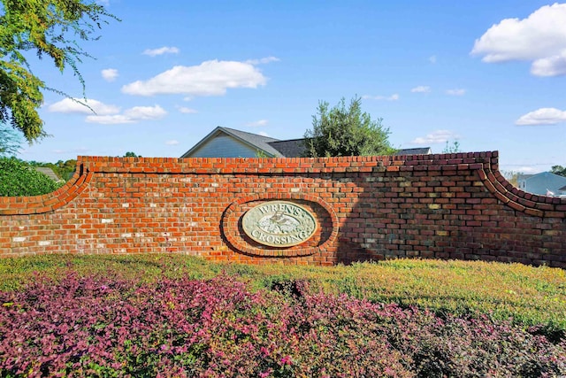 view of community sign