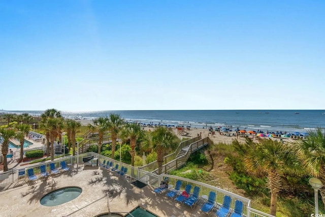 water view with a view of the beach