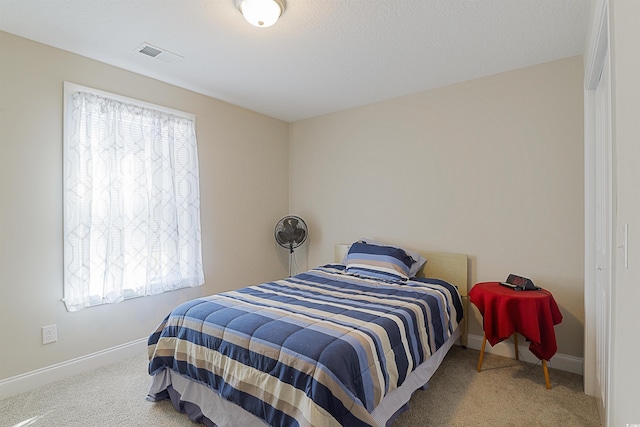 bedroom with carpet