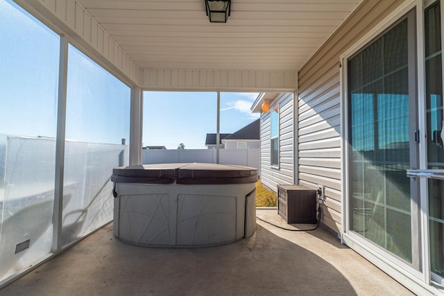 view of sunroom