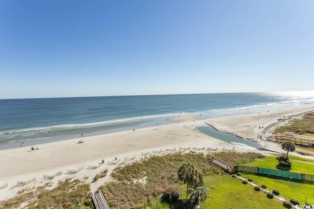 property view of water with a view of the beach