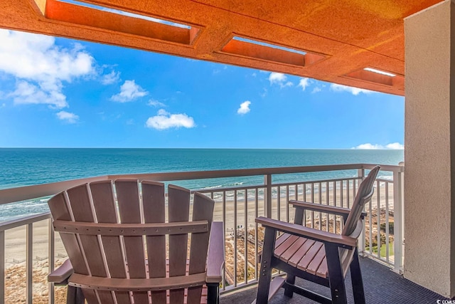 5300 N Ocean Blvd Unit 1405, Myrtle Beach, SC 29577 - balcony with a beach view and a water view