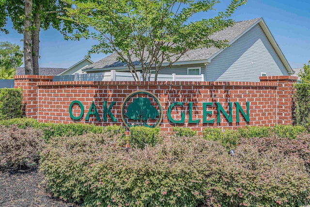 view of community sign