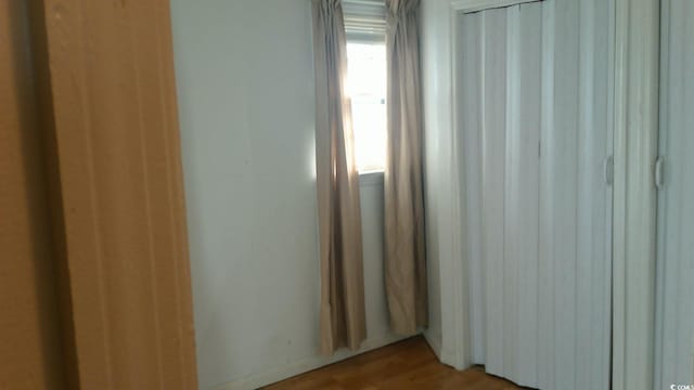 interior space with light wood finished floors