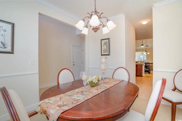 206 Mossy Stone Ct Unit 1605, Murrells Inlet, SC 29576 - dining room with a chandelier and ornamental molding