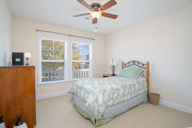 206 Mossy Stone Ct Unit 1605, Murrells Inlet, SC 29576 - bedroom featuring light colored carpet, baseboards, and a ceiling fan