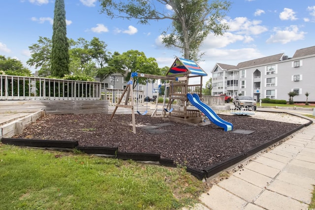 view of jungle gym