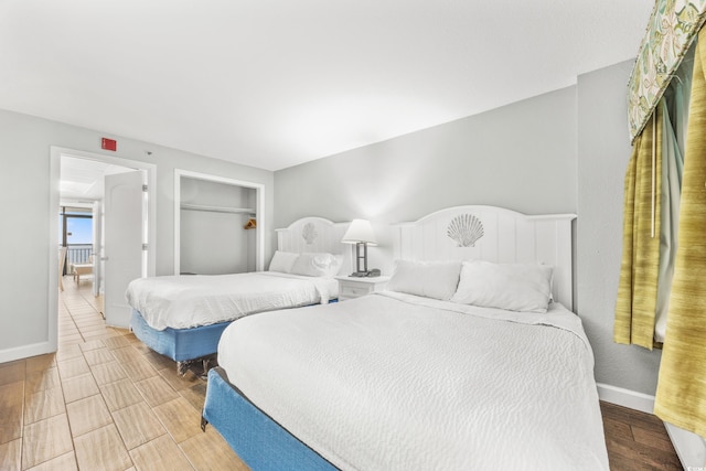 bedroom featuring wood-type flooring