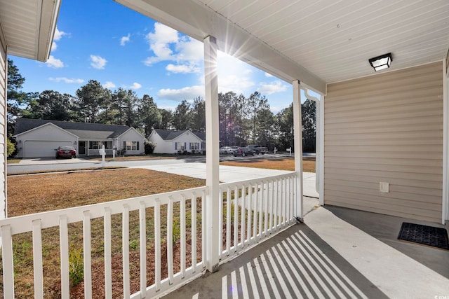 view of patio featuring covered porch